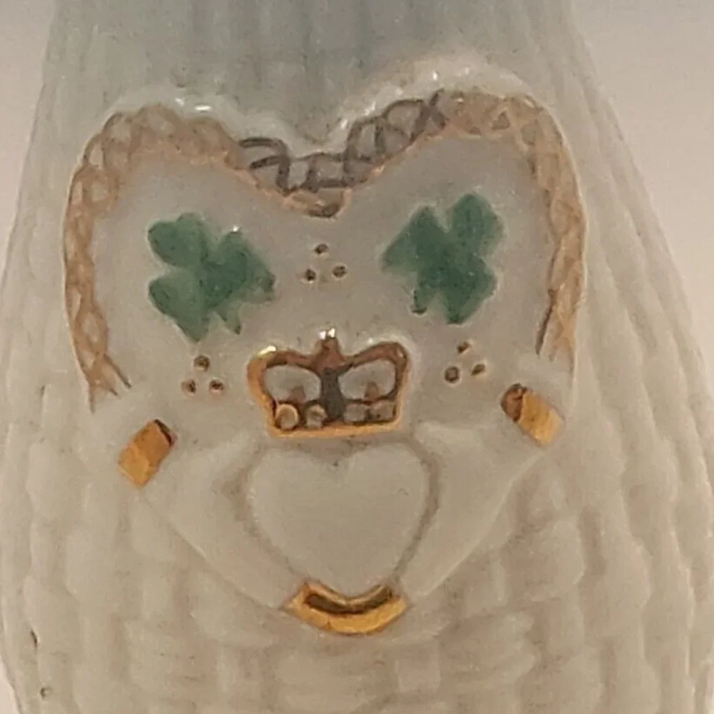 Retired “Irish Rose” Bone China Bud Vase Made for the Danbury Mint 5” tall Heart